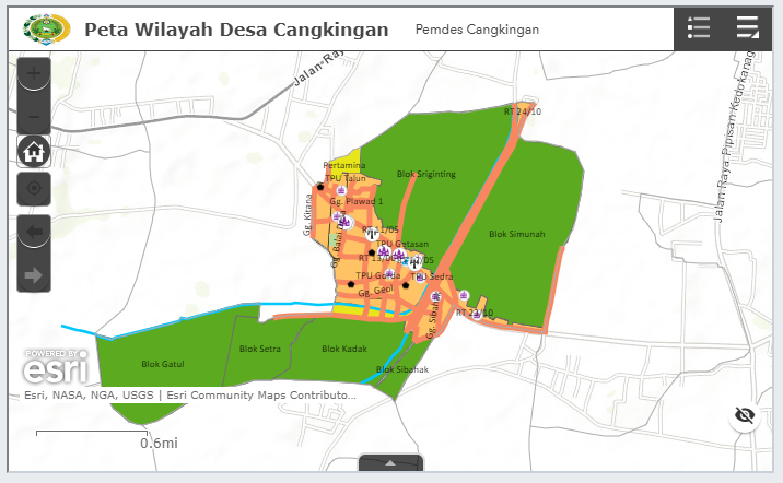 Peta Wilayah Desa Cangkingan