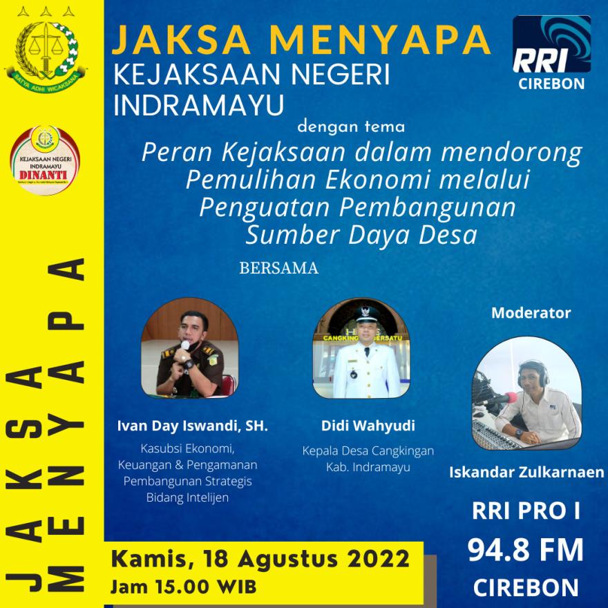 Dialog Interaktif Jaksa Menyapa dengan Kuwu Cangkingan menjadi Narasumbernya